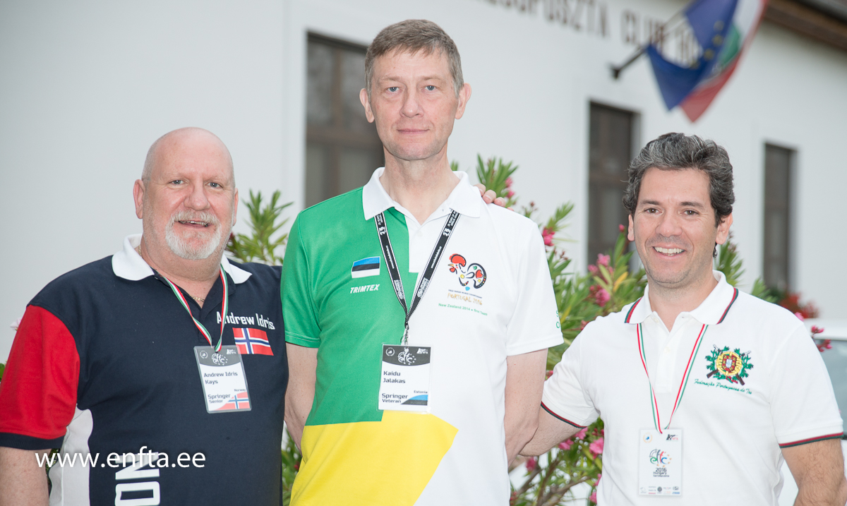 WFTF ex president Andy Kays, EFTF president Kaidu Jalakas and WFTF president Sergio Rita